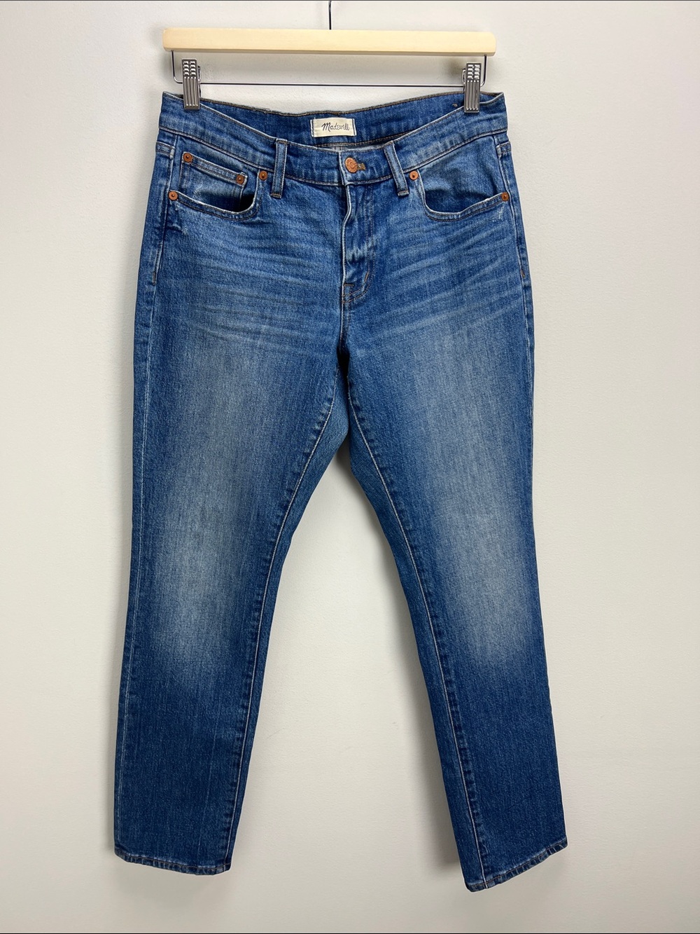 Madewell The Slim Boyjean Midrise Dark Wash Womens Size 27 Closet Staple